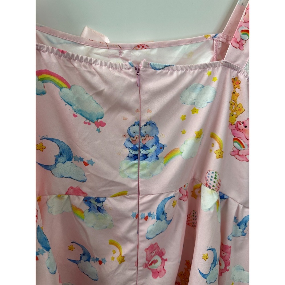 Romwe Care Bears Pink Lace Trim Bow Mini Dress 4XL Kawaii Pastel Rainbow Cosplay - Picture 14 of 15